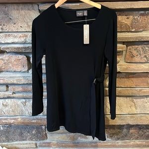 Travelers by Chico’s Side Hardware Detail Long Sleeve Top in Black